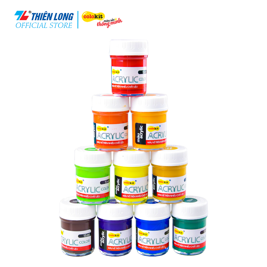 Hộp 12 Màu acrylic Thiên Long Colokit ACR-C03