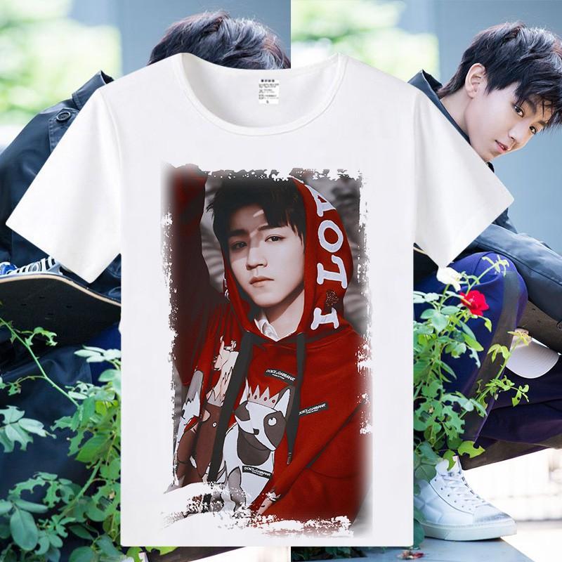 Áo thun nam nữ in hình ngôi sao Vương Tuấn khải nhóm TFboys cực đỉnh dành cho fan hâm mộ mẫu HO1