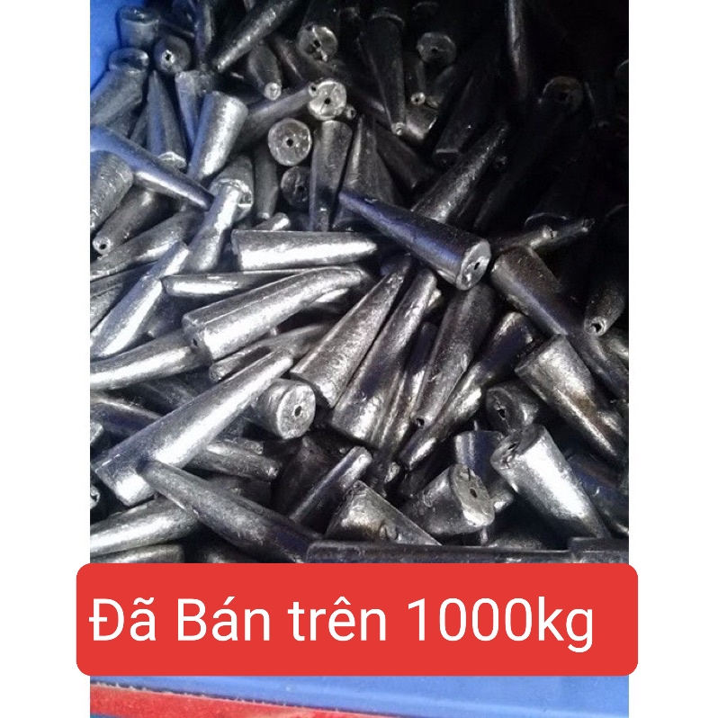 1kg Chì Câu Cá hình nón Xuyên Tâm đủ size 5g đến 200g