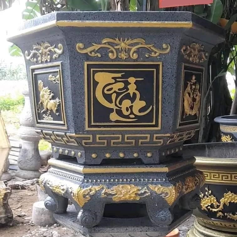 Khuôn đúc chậu cảnh lục giác 60 và chân đôn lùn
