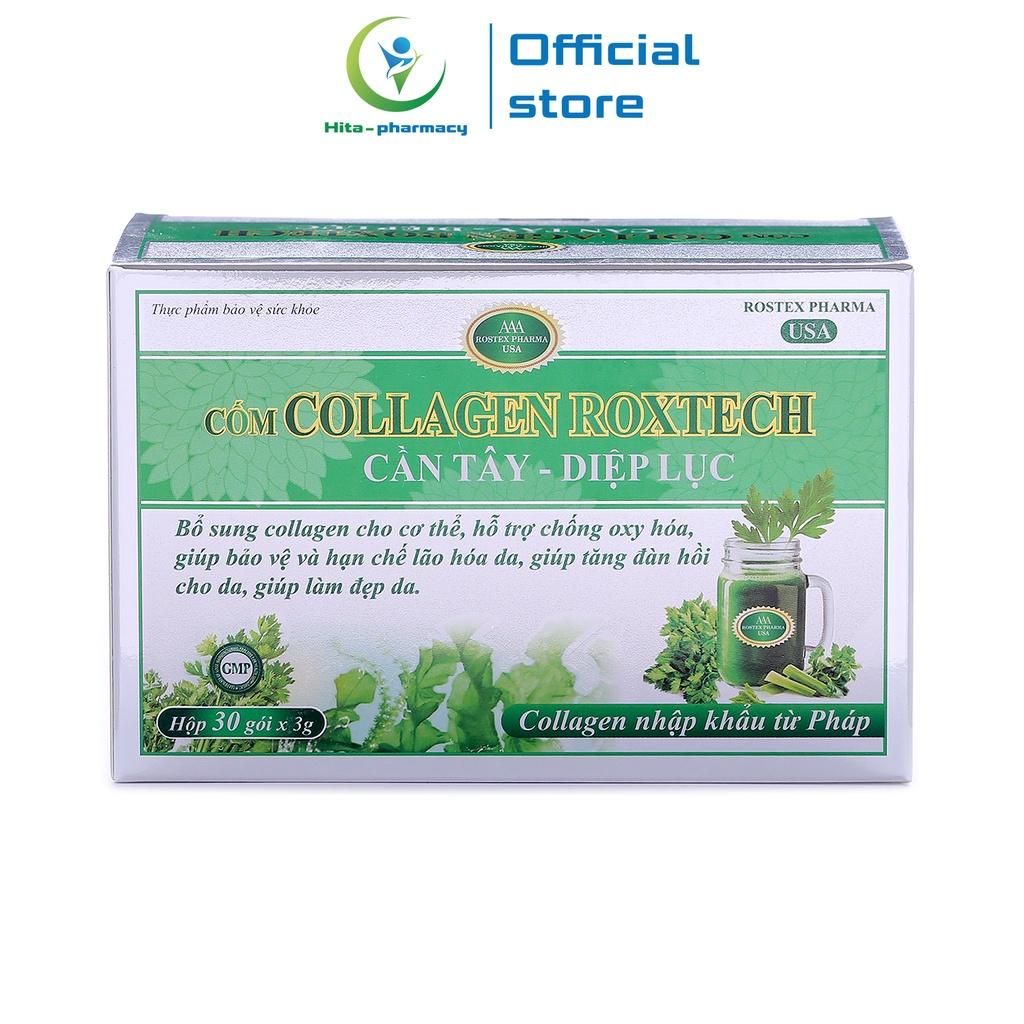 Cốm Collagen Cần Tây Diệp Lục đẹp da, giảm nám sạm da - 30 gói 