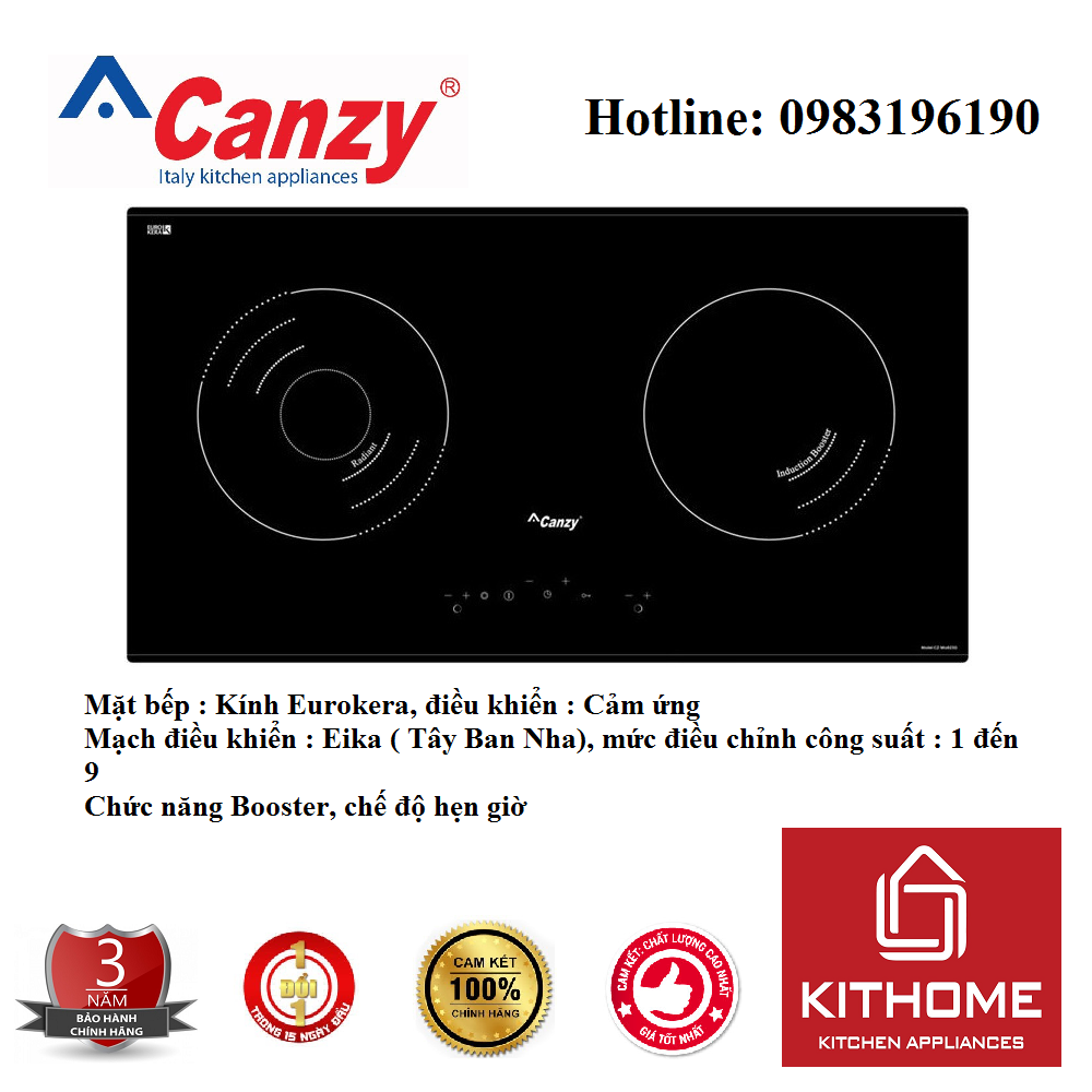 Bếp Điện Từ Canzy CZ MIX823G hàng chính hãng