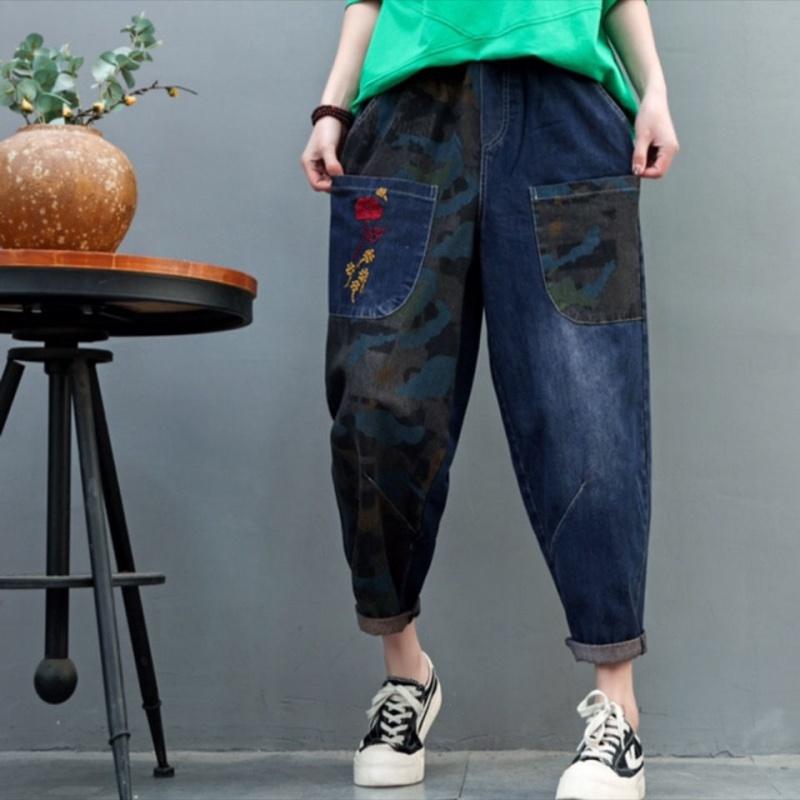 Quần Jeans Nữ Thời Trang Lưng Cao Ống Rộng
