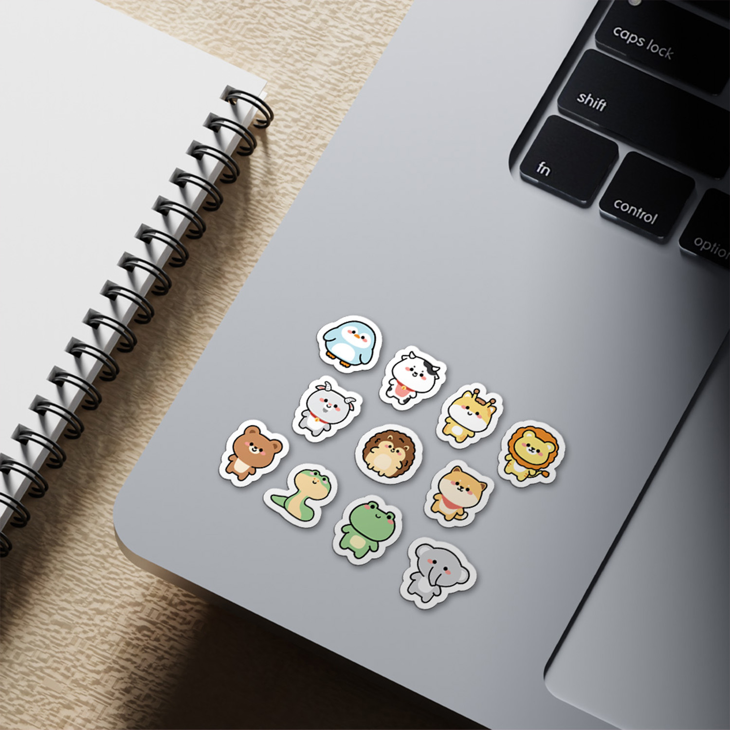 ES07 Cute Animal Enjoy sticker sheet hình dán chống thấm nước Made in Vietnam Sticker Factory