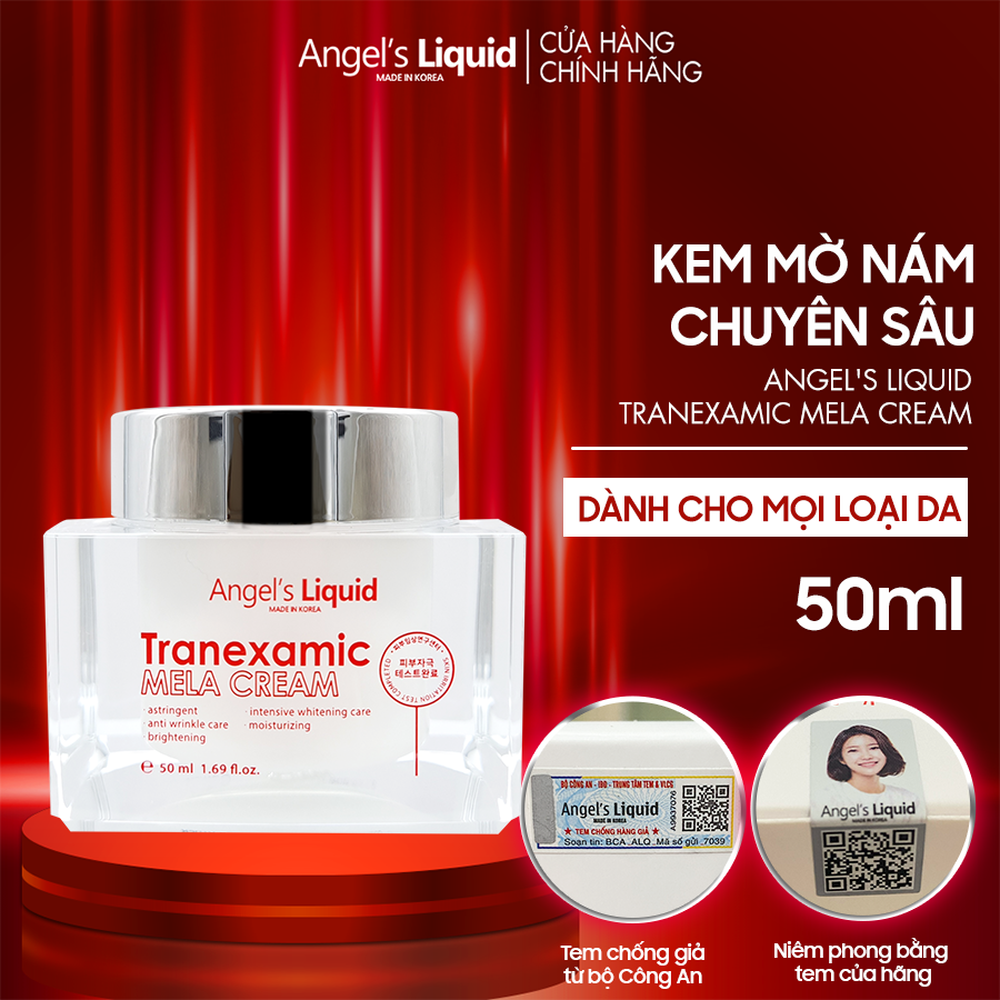 Kem Dưỡng Tranexamic Acid Mờ Nám Chuyên Sâu Angel's Liquid Mela Cream