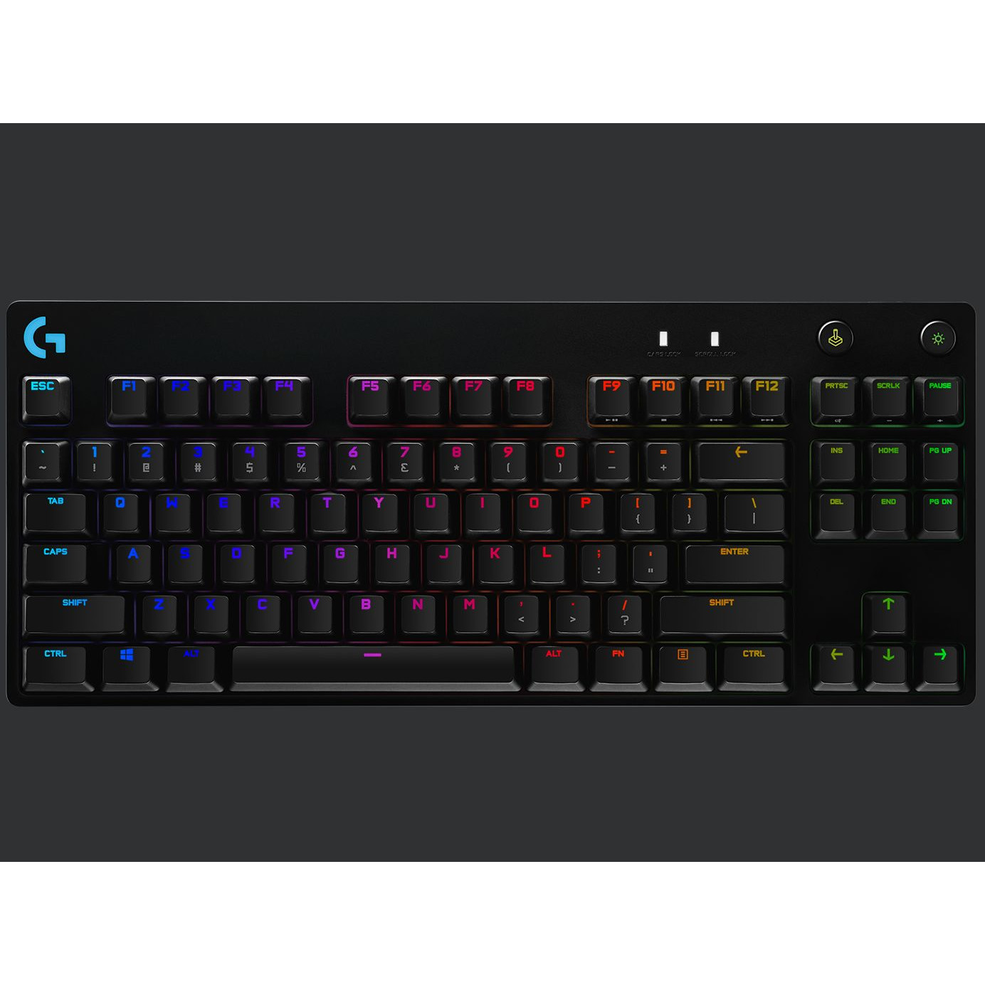 Bàn phím game cơ học Logitech Pro X - Không phím số, nhỏ gọn, switch GX có thể hoán đổi, RGB Lightsync - Hàng chính hãng