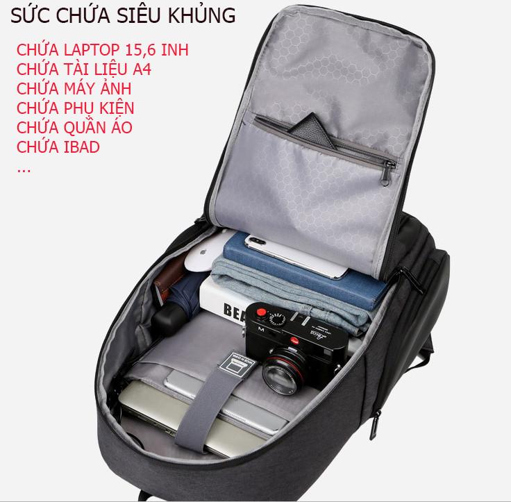 Ba lô thông minh đa năng siêu cao cấp nam sạc USB tiện dụng chứa máy tính 14 đến 17 inh