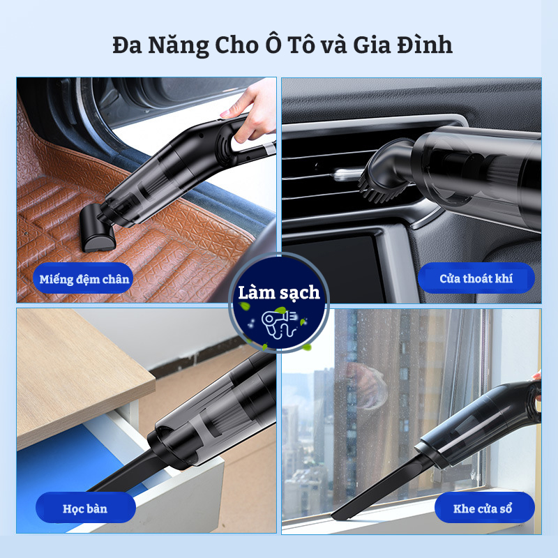 Máy Hút Bụi Cầm Tay Không Dây Gia Đình Sofa Nhà Cửa M08