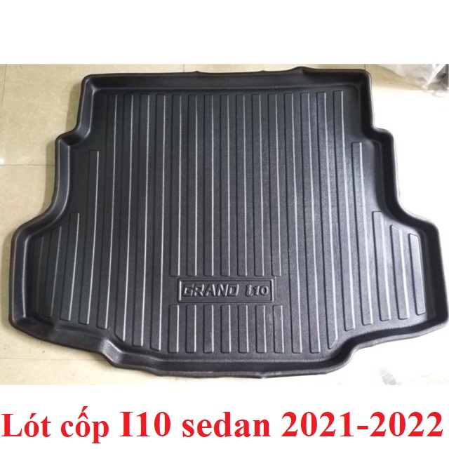 Lót cốp xe Huyndai Grand i10 Sedan 2021 2022 2023 Nhựa TPO dẻo.