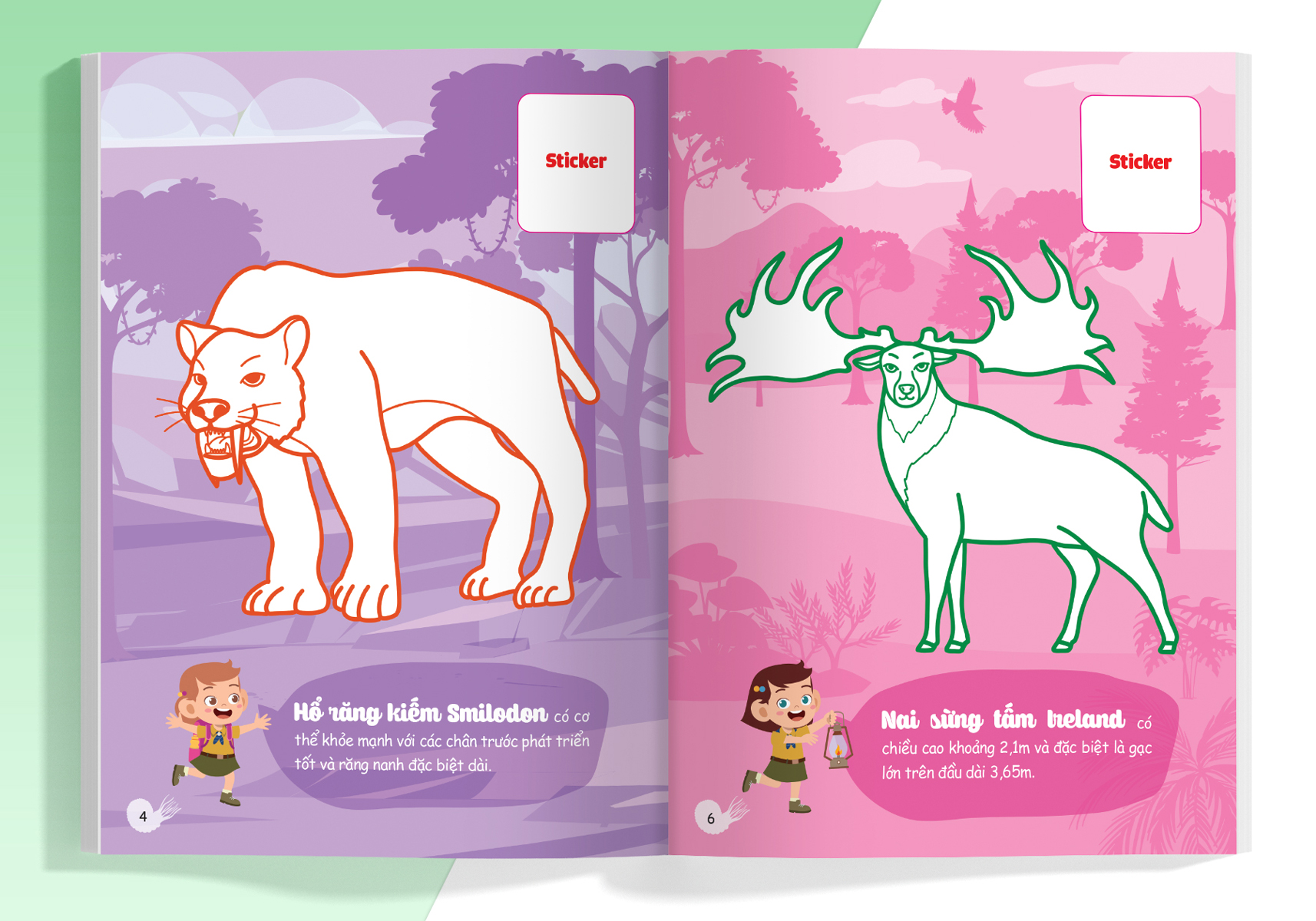 Con Tô Màu - Thám Hiểm Động Vật Cổ Đại _Mega