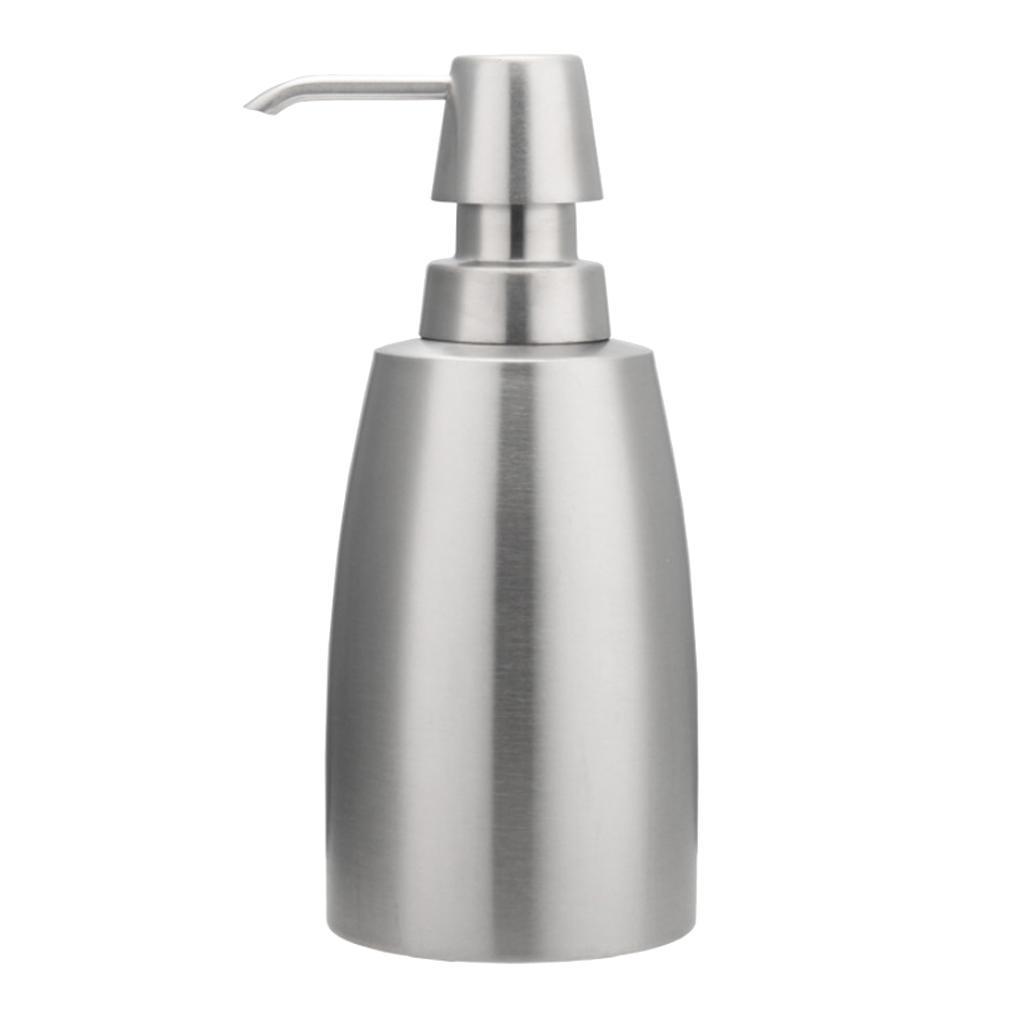 Silver Countertop Soap Dispensers Lotion Bottle with Rust Proof Stainless Steel Pump, Lotion/Soap Dispenser for Kitchen or Bathroom