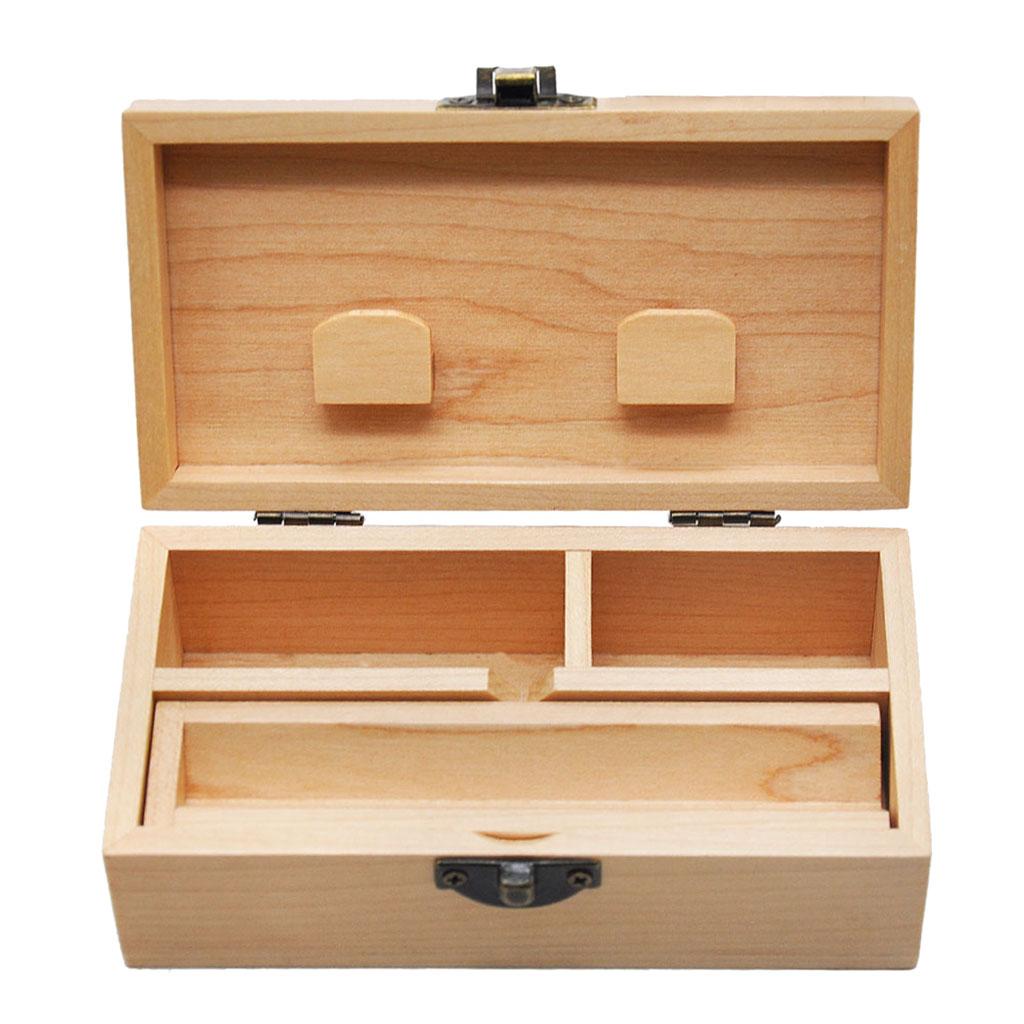2x Portable Wooden Storage Box Rolling Cigarette Tool Box Organizer A+D