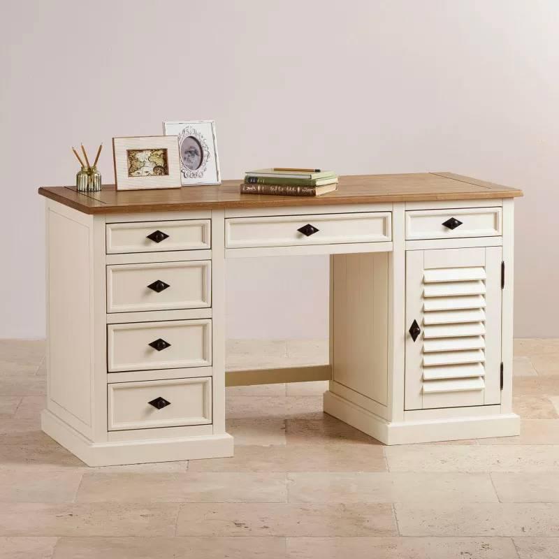 Bàn Làm Việc Shutter Gỗ Sồi Ibie OTDSHUO - Trắng