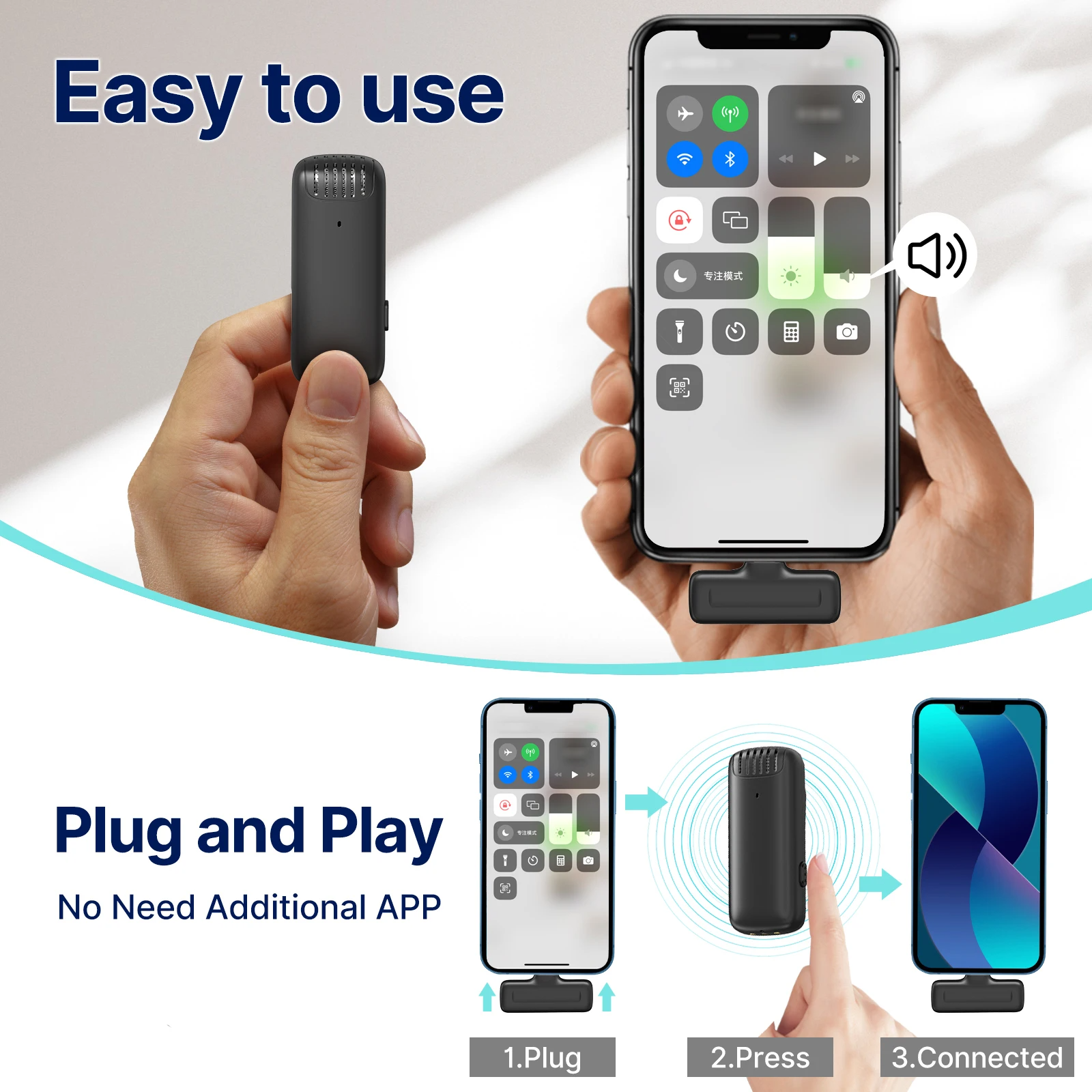 ROGTZ - Mic thu âm Không dây Ulanzi J11 | Micro đa hướng | Giảm tiếng ồn | Sóng UHF | 20m | 800mAh | 5 lần sạc | Micro 6-7h | Đầu thu 6-7h | Lig.htni.ng/Type C | Nhựa ABS | 51g | 20m/65ft | ≤25ms | Tai nghe | 80mAh | 300mAh | Hàng Chính Hãng