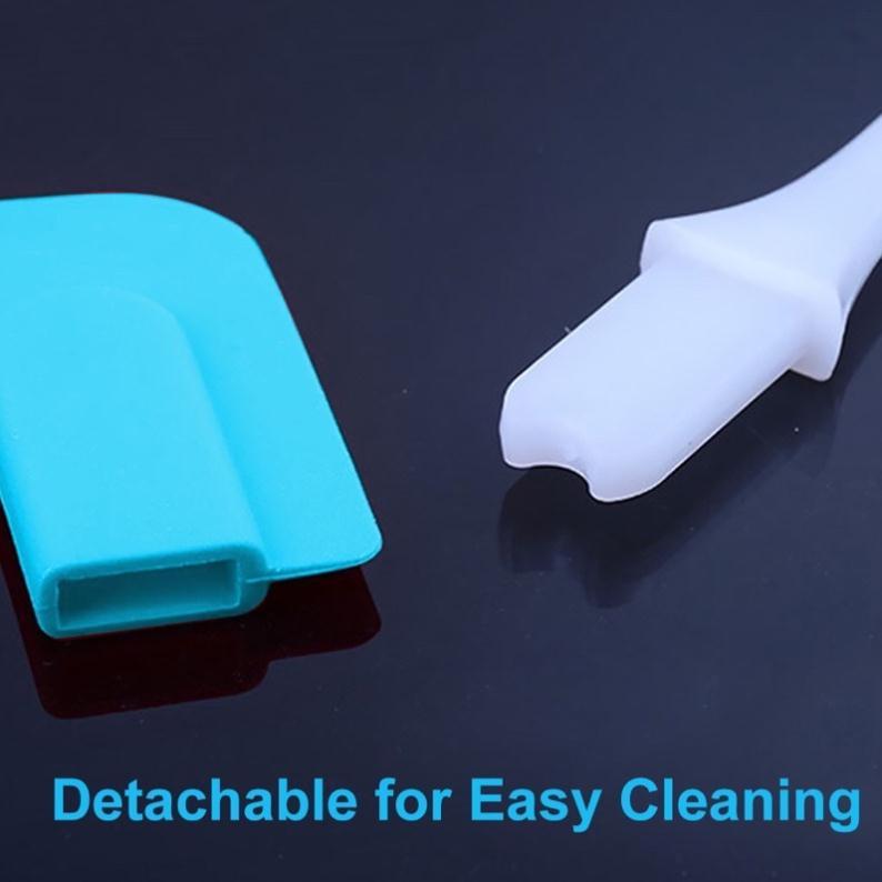 Cây Spatula silicon vét bột làm bánh cao cấp dùng làm cây khoáy bánh cây tạo hình bánh - màu giao ngẫu nhiên