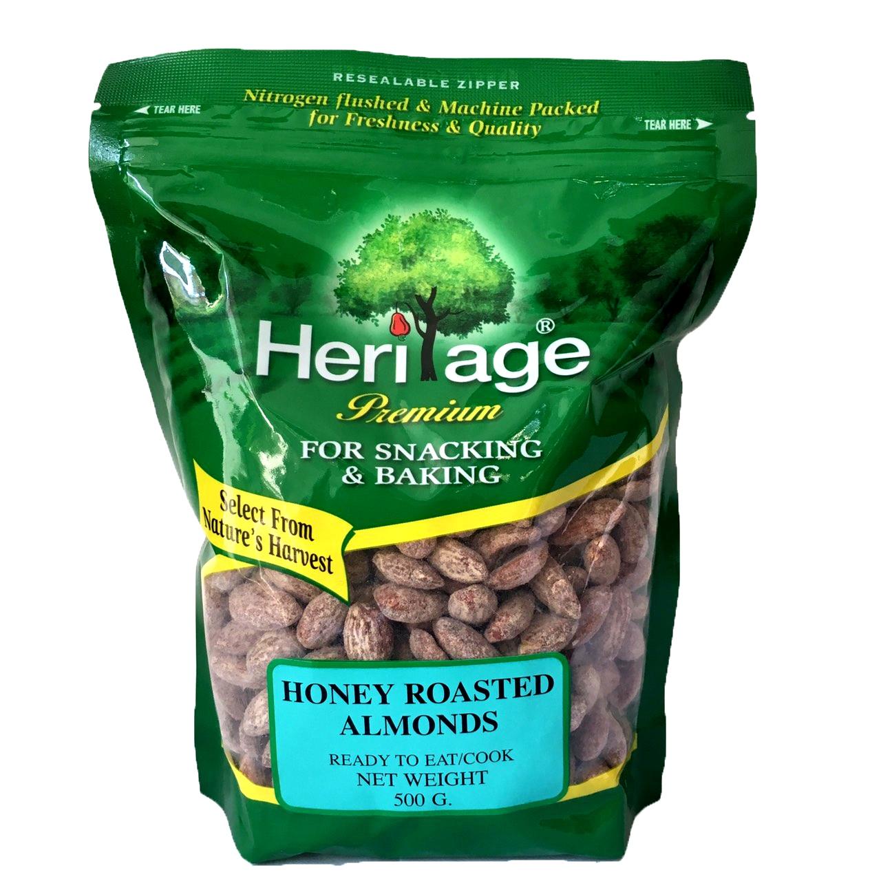 Hạnh Nhân Nguyên Hạt Ngào Mật Ong Heritage - Honey Roasted Almond 500g