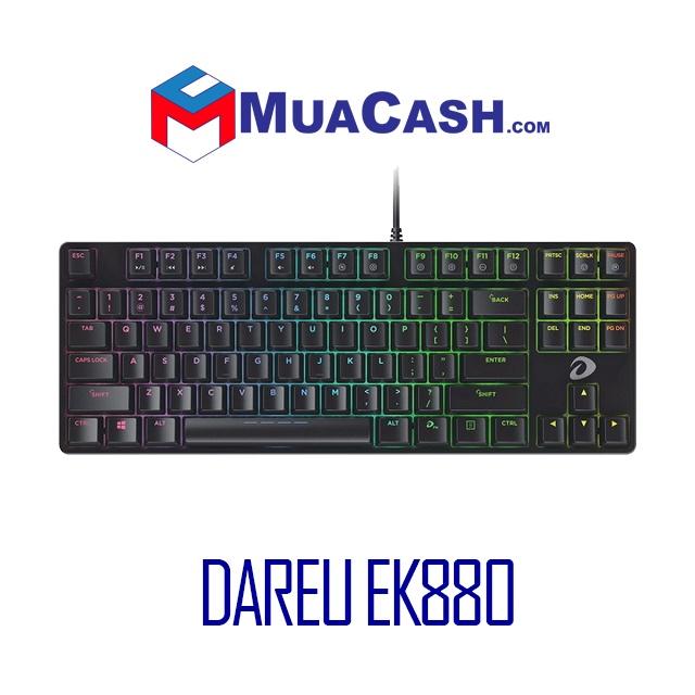 Bàn phím cơ giá rẻ DareU EK880 RGB Brown switch hàng chính hãng