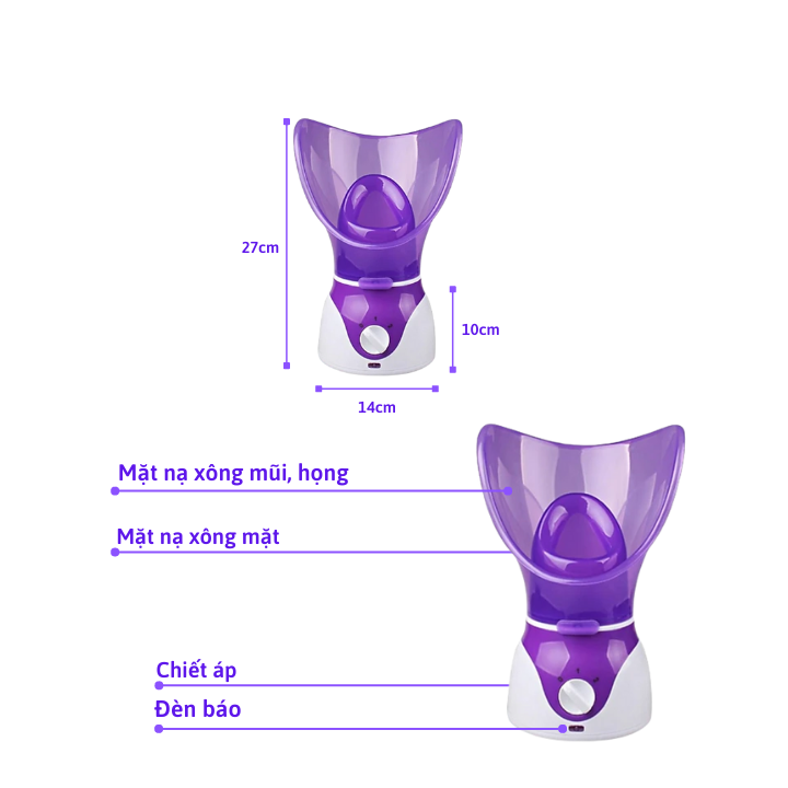 Máy xông mặt, xông mũi bằng hơi tinh dầu - Hàng nhập khẩu