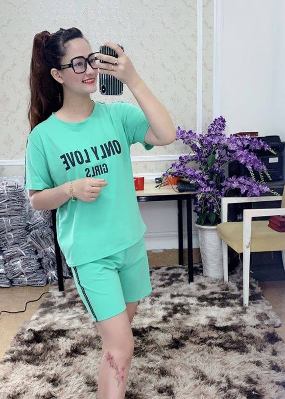Bộ mặc nhà chất vải cotton mịn nhẹ nhàng