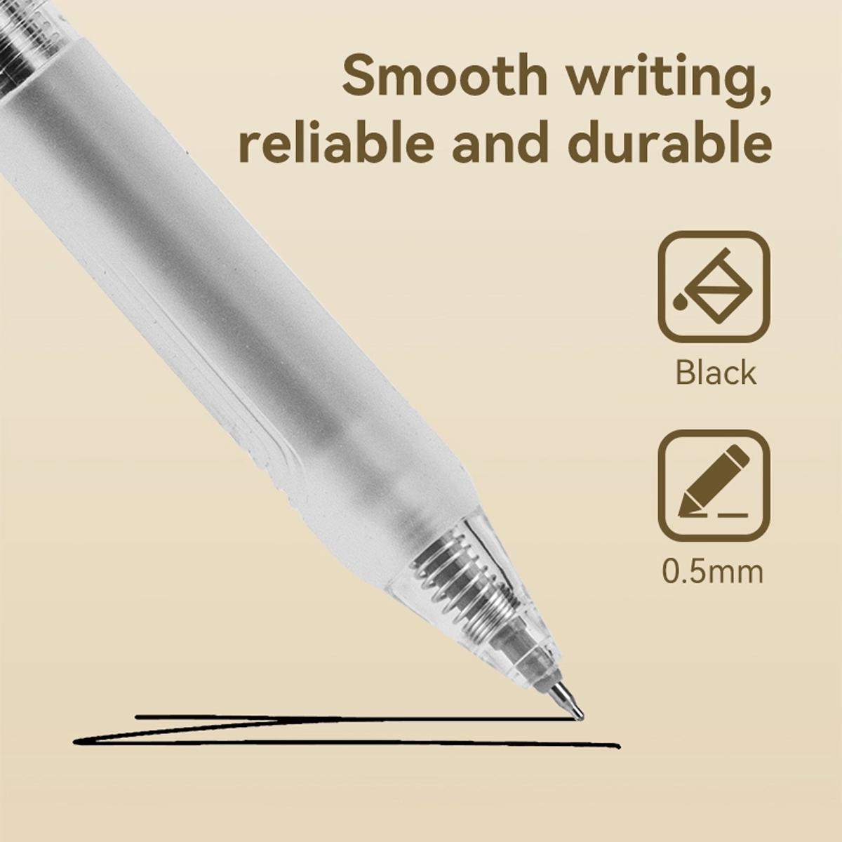 Bút Gel Bấm Siêu Trơn 0.5 mm - Deli EG575-BK - Mực Đen