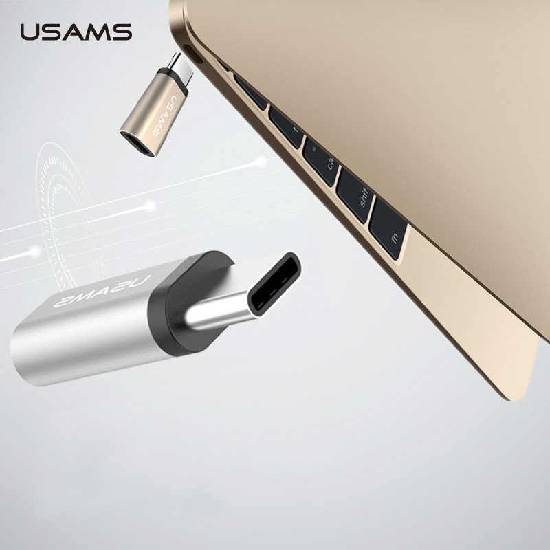 Adapter chuyển đổi cổng Type C sang Micro USB USAMS US-SJ021 - Hàng chính hãng