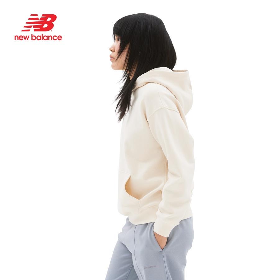 Áo khoác hoodie thời trang nữ New Balance APP LIFESTYLE HOODIES W GREIGE - AWT23554GIE (form châu á