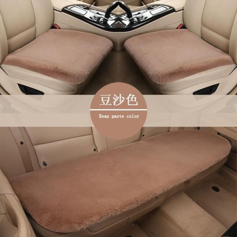 Đảm Bảo Chất Lượng Xe Mùa Đông Đa Năng Đệm Giả Lông Thỏ Bộ 3 Sang Trọng Ấm Vuông Nhỏ Đệm Đệm Đơn chống Trơn Trượt Không Có Tựa Lưng