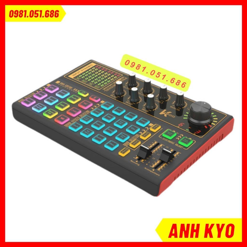 Sound card thu âm livestream k300 bluetooth, hỗ trợ tốt các dòng mic 5V, 48V. Đầy đủ hiệu ứng cười nói, vỗ tay bh 1 năm