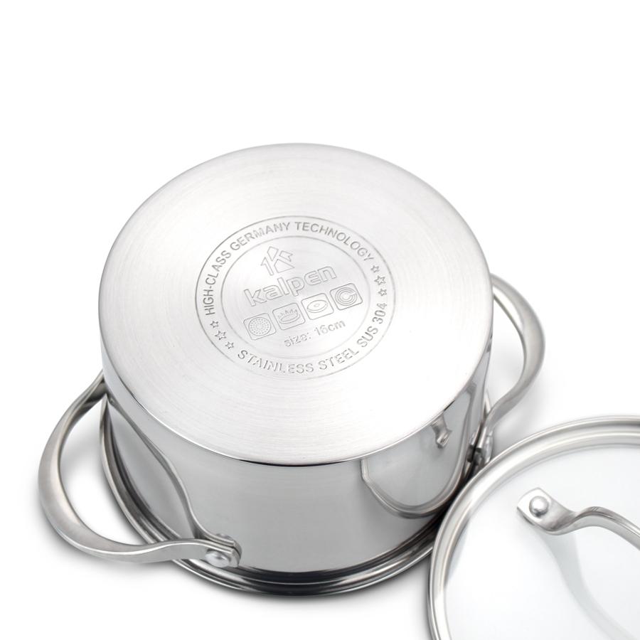 Bộ Nồi INOX 304 Cao Cấp 5 Đáy Slamer Size 16-20-24 Hàng Chính Hãng KALPEN-GIA DỤNG ĐỨC Bảo Hành 2 Năm