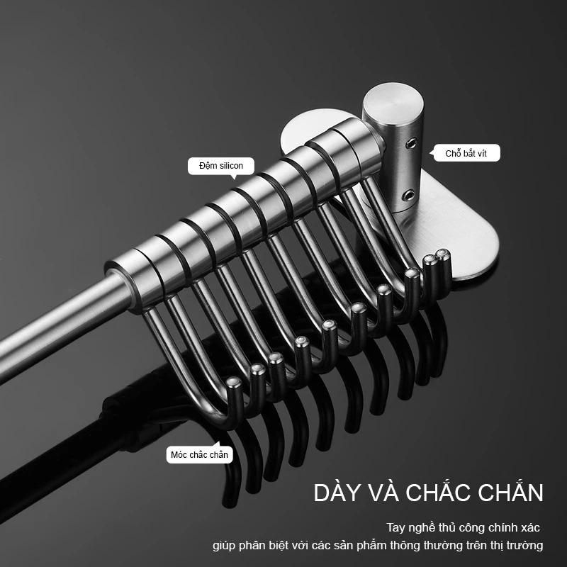 Giá Kệ Treo Cài Dao Thớt Kéo Nhà Bếp Chất Liệu SUS304 Chống Han Gỉ Tiện Ích Không Gian