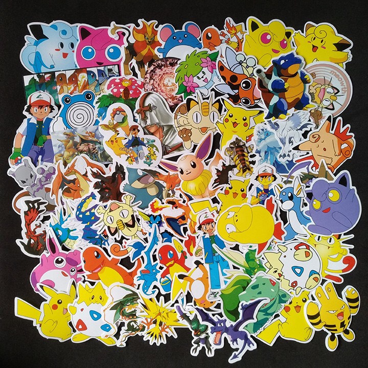 Sticker Pokemon set 30 ảnh có ép lụa