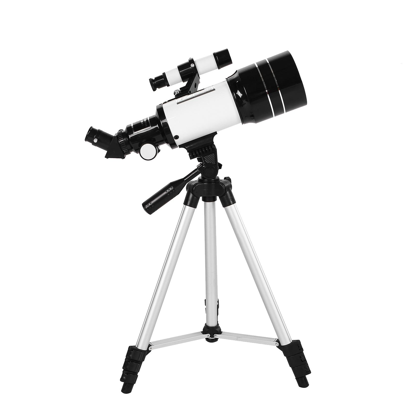 70mm Astronomical Telescope 150X High Power Monocular Telescope Refractor Spotting Scope with 5×24 Finder Scope Tripod