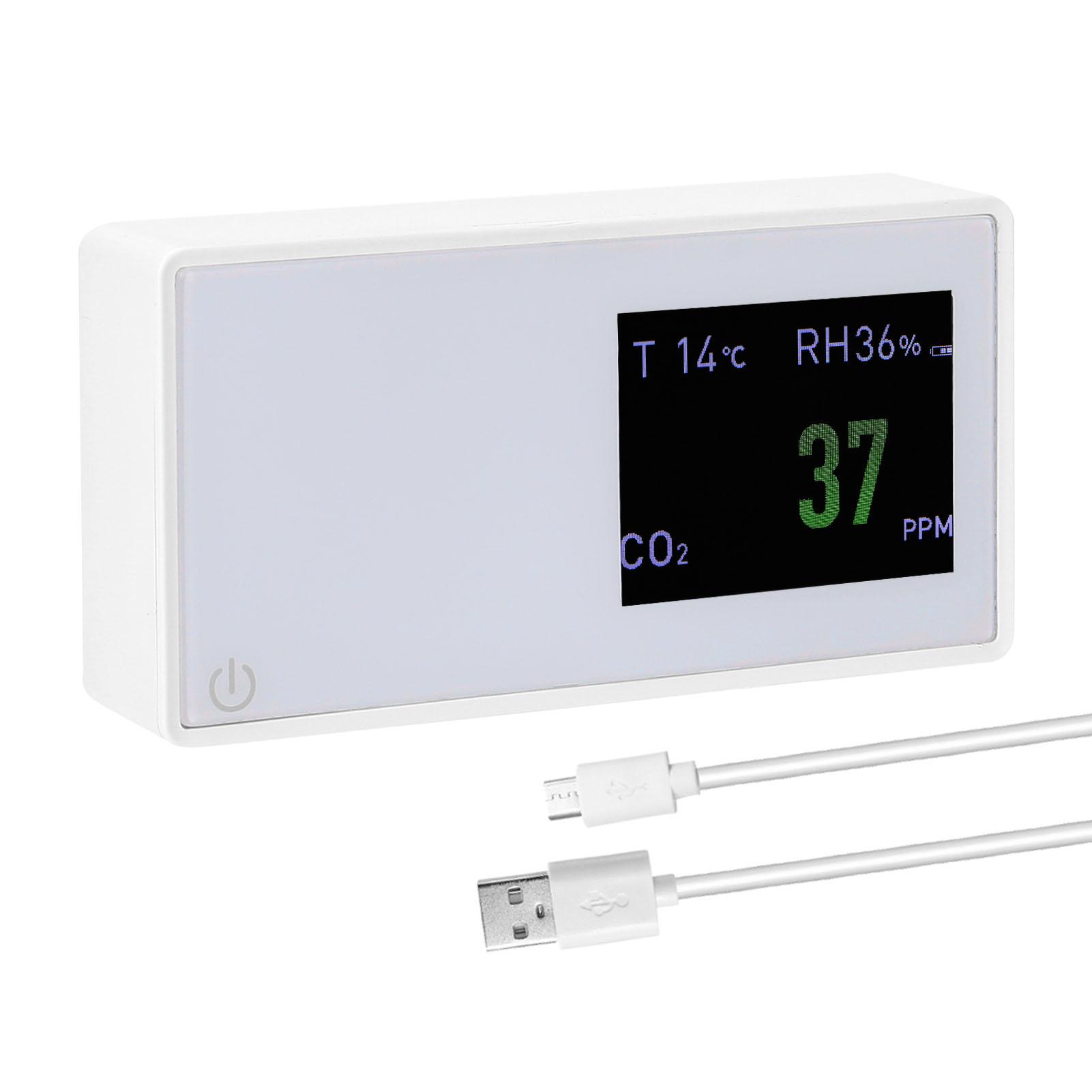 Household Air Quality Detector Multifunctional CO2 Tester with Carbon Dioxide Value Electricity Quantity Temperature