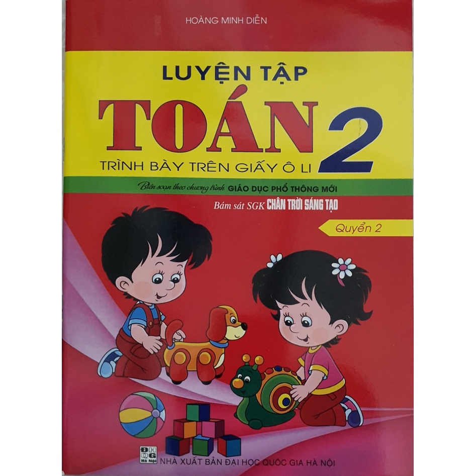 Sách - Combo Luyện Tập Toán 2 Trình Bày Trên Giấy Ô Li Quyển 1+ Quyển 2