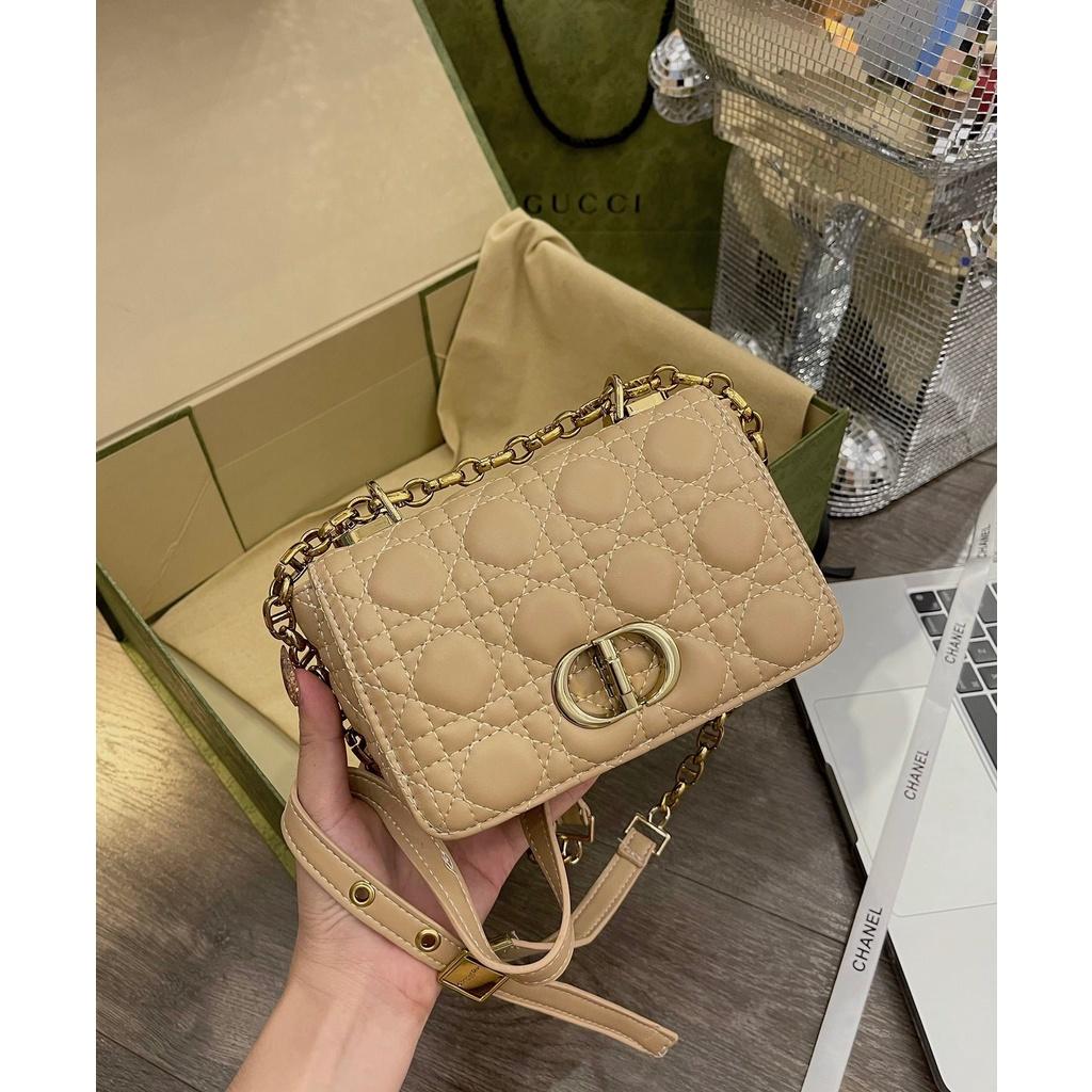 Túi khóa CD đeo chéo ô trám size 18cm xinh xỉu đủ màu