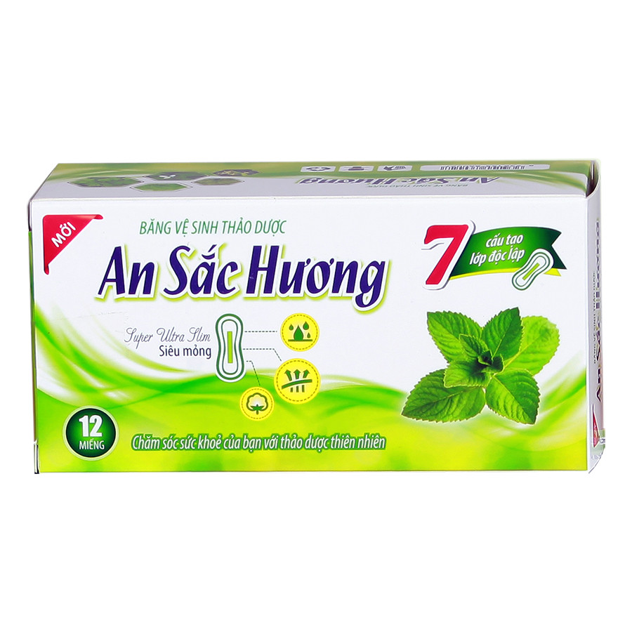 Băng vệ sinh thảo dược An sắc hương (Gói 12 chiếc )