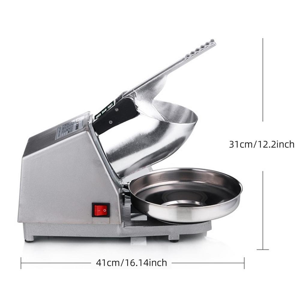 300W High Power Stainless Steel Ice Maker Snowflake Ice Shaving Machine Household Commercial Milk Tea Cold Drink Shop
