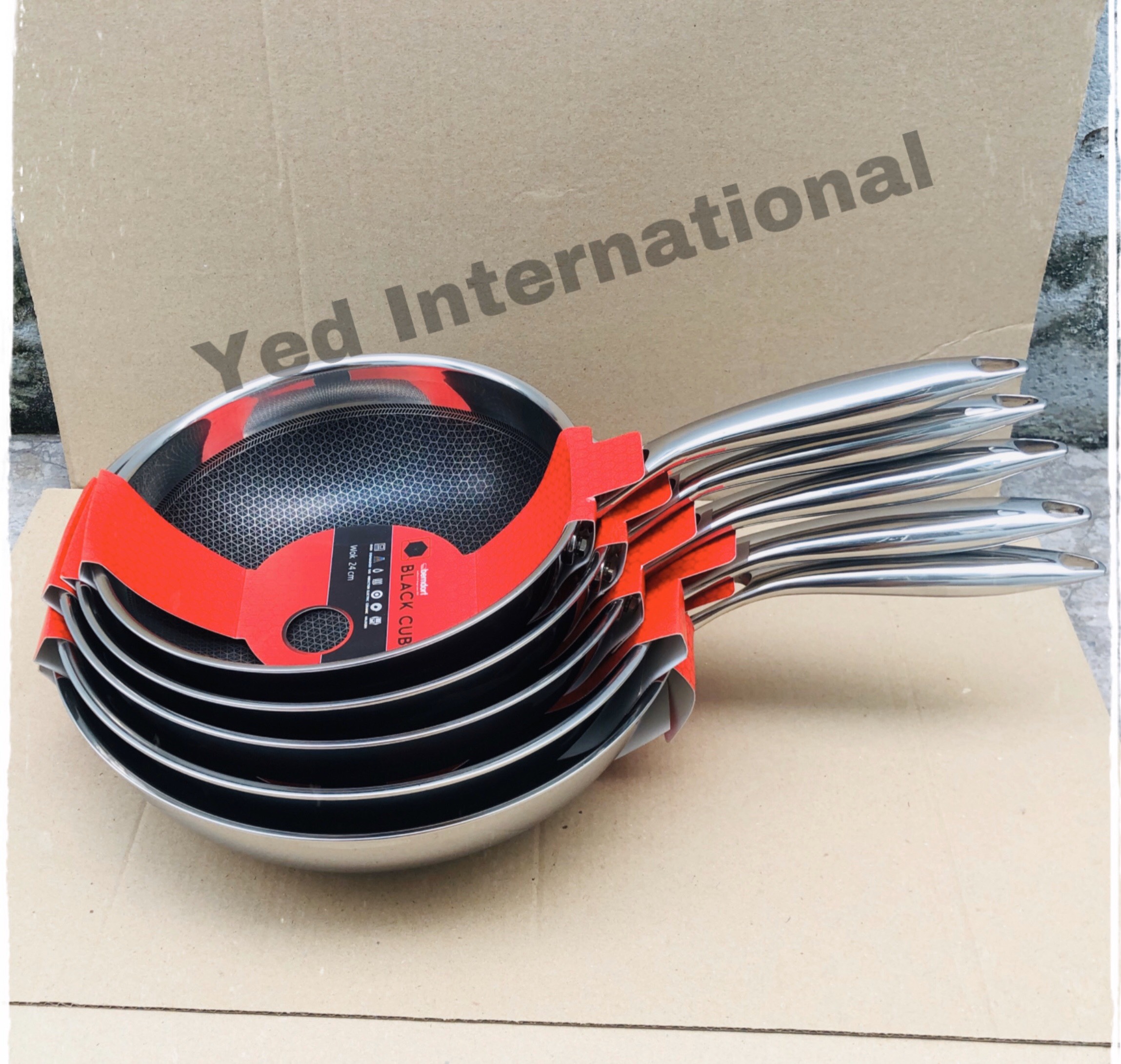 Chảo Chống Dính Inox 304 Cao Cấp Sâu Lòng Công Nghệ BlackCube Thương Hiệu Berndorf Nonstick STainless Steel Fry Wok