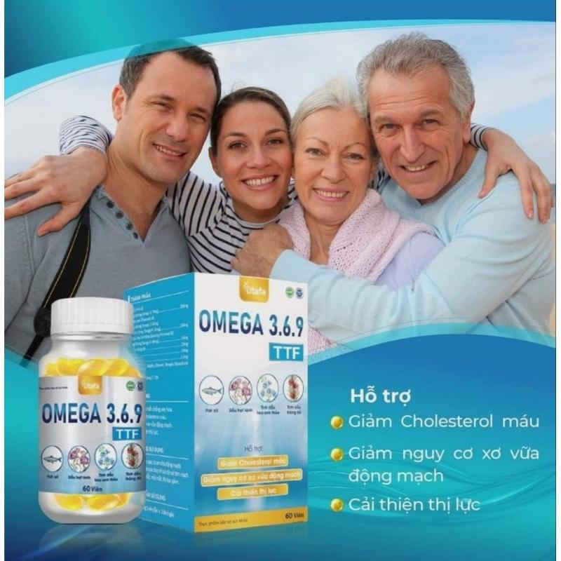 OMEGA 3.6.9 TTF - Hộp 60 viên - * Giảm Cholesterol máu * Giảm nguy cơ xơ vữa động mạch * Cải thiện thị lực