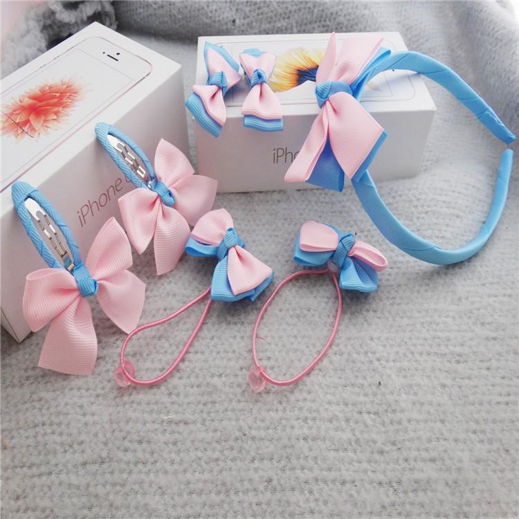 Set cài tóc, nơ buộc tóc cho bé gái 7 món - BOBABO