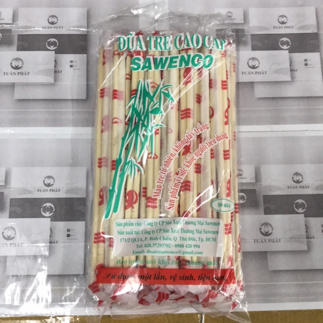Bộ 50 đũa tre dùng 1 lần SAWENCO