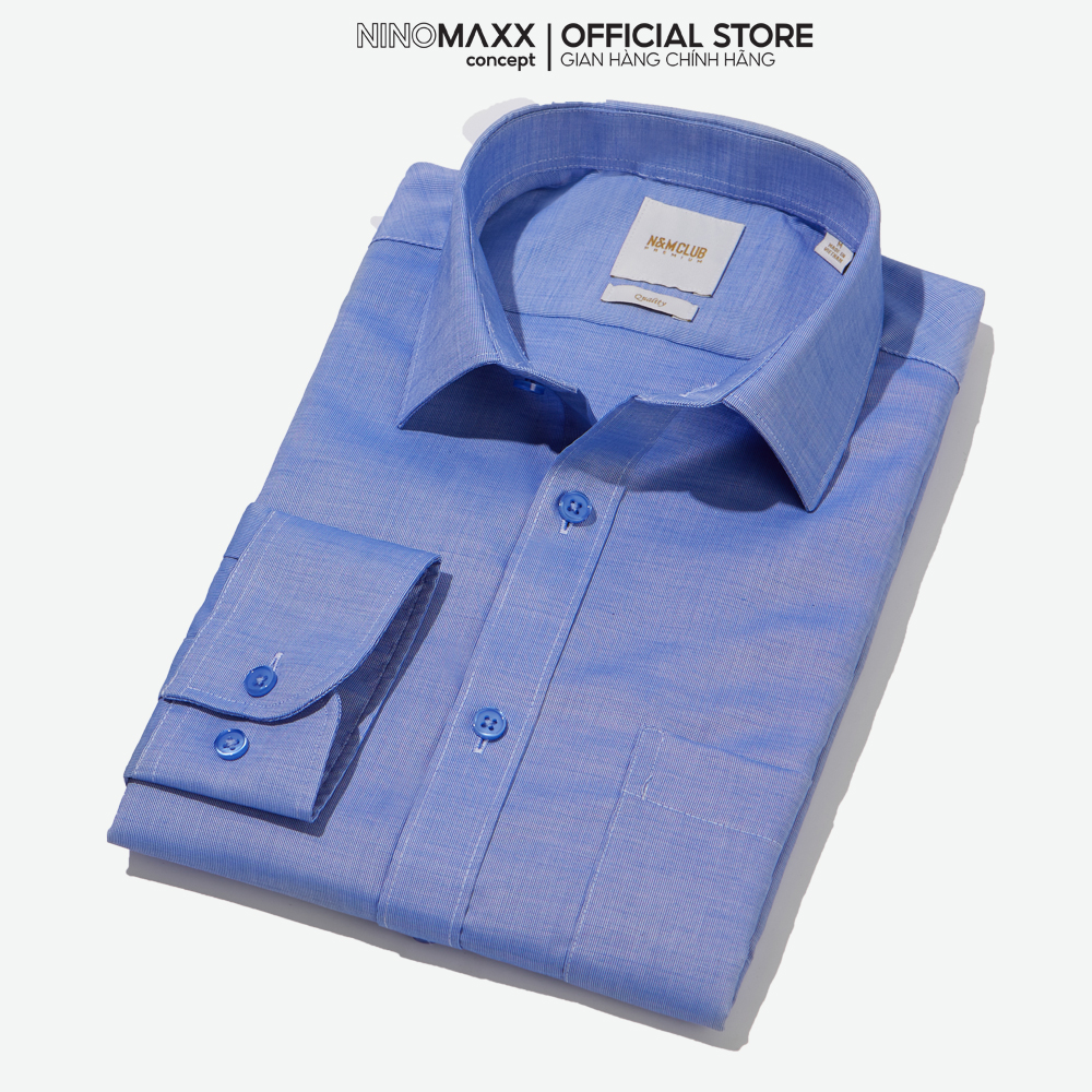 N&amp;M CLUB Áo sơ mi Basic Nam tay dài chất cotton mịn thoáng mát nhiều màu 2104127
