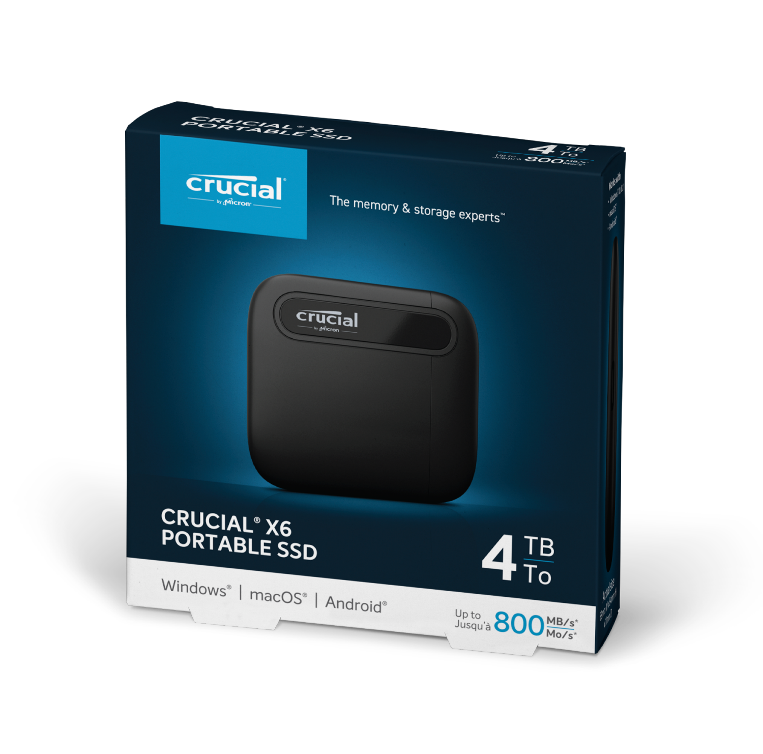 Ổ cứng di động 4TB External SSD Crucial X6 USB 3.2 Gen 2 Type-C CT4000X6SSD9 - HÀNG CHÍNH HÃNG