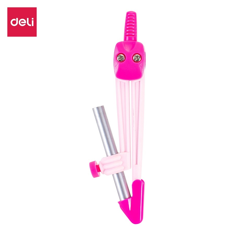 Compa chì gỗ Deli 8621 / Compa Deli E8621 dùng bút chì gỗ có nút chốt nắp chốt an toàn