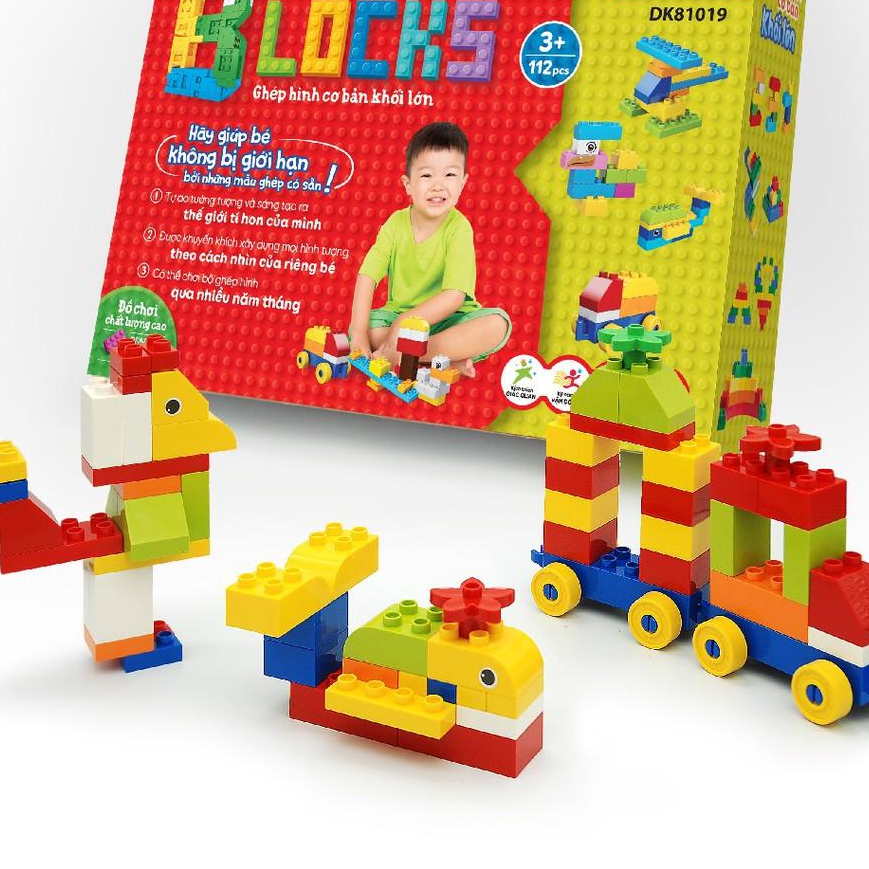 GHÉP HÌNH CƠ BẢN KHỐI LỚN - 112 CHI TIẾT