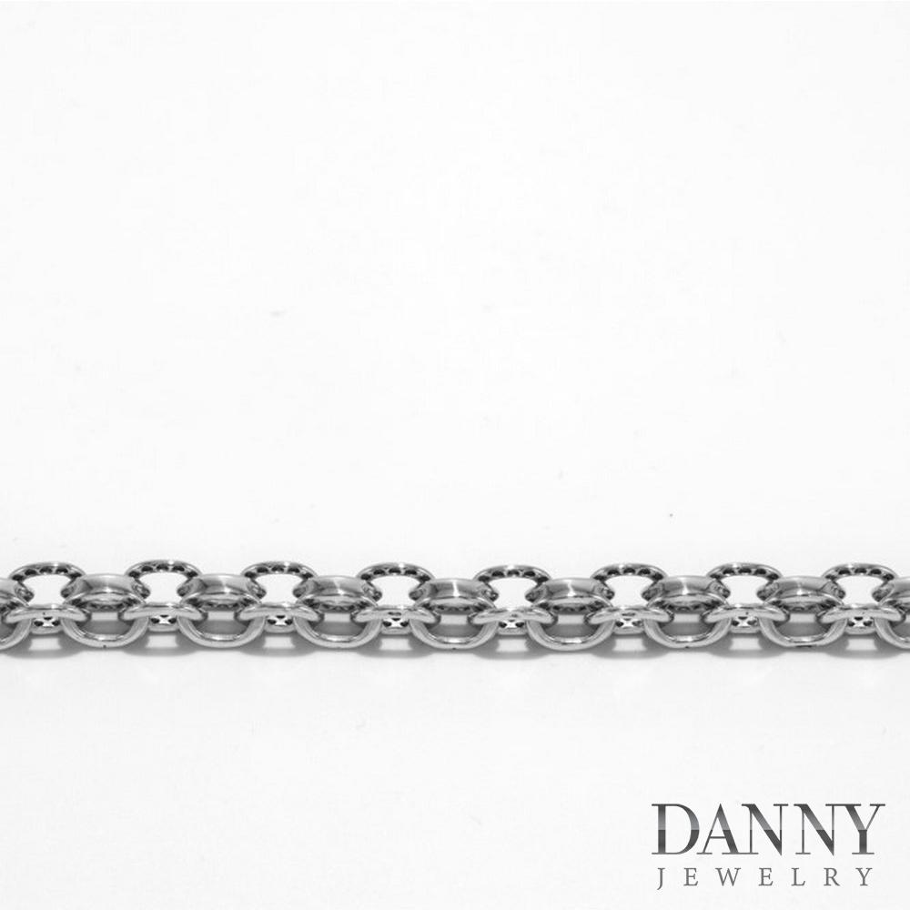 Lắc Tay Nam Bạc Thổ Nhĩ Kỳ Danny Jewelry Xi Rhodium Cao Cấp Không Đen II2T0002
