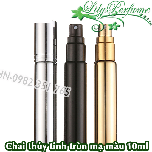 Lọ Chiết Nước Hoa 10ml thủy tinh mạ kim loại - LỌ RỖNG