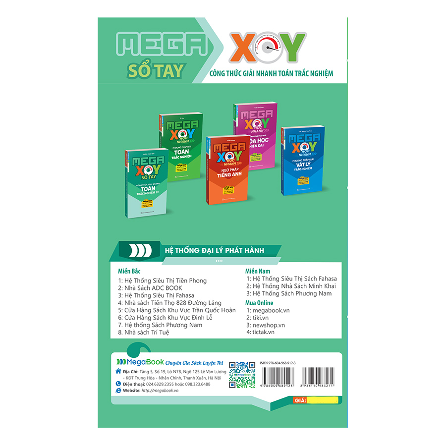 Mega Xoy Sổ Tay Công Thức Giải Nhanh Toán Trắc Nghiệm 12