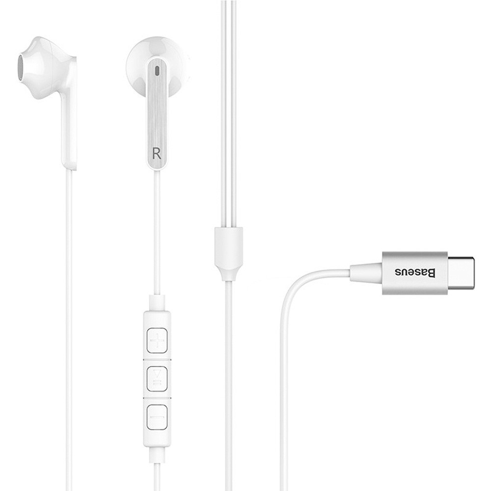 Tai nghe jack Type-C hiệu Baseus Encok Wire Earphone C06 âm thanh Hi-Fi chất lượng cao cho điện thoại máy tính bảng - Hàng nhập khẩu