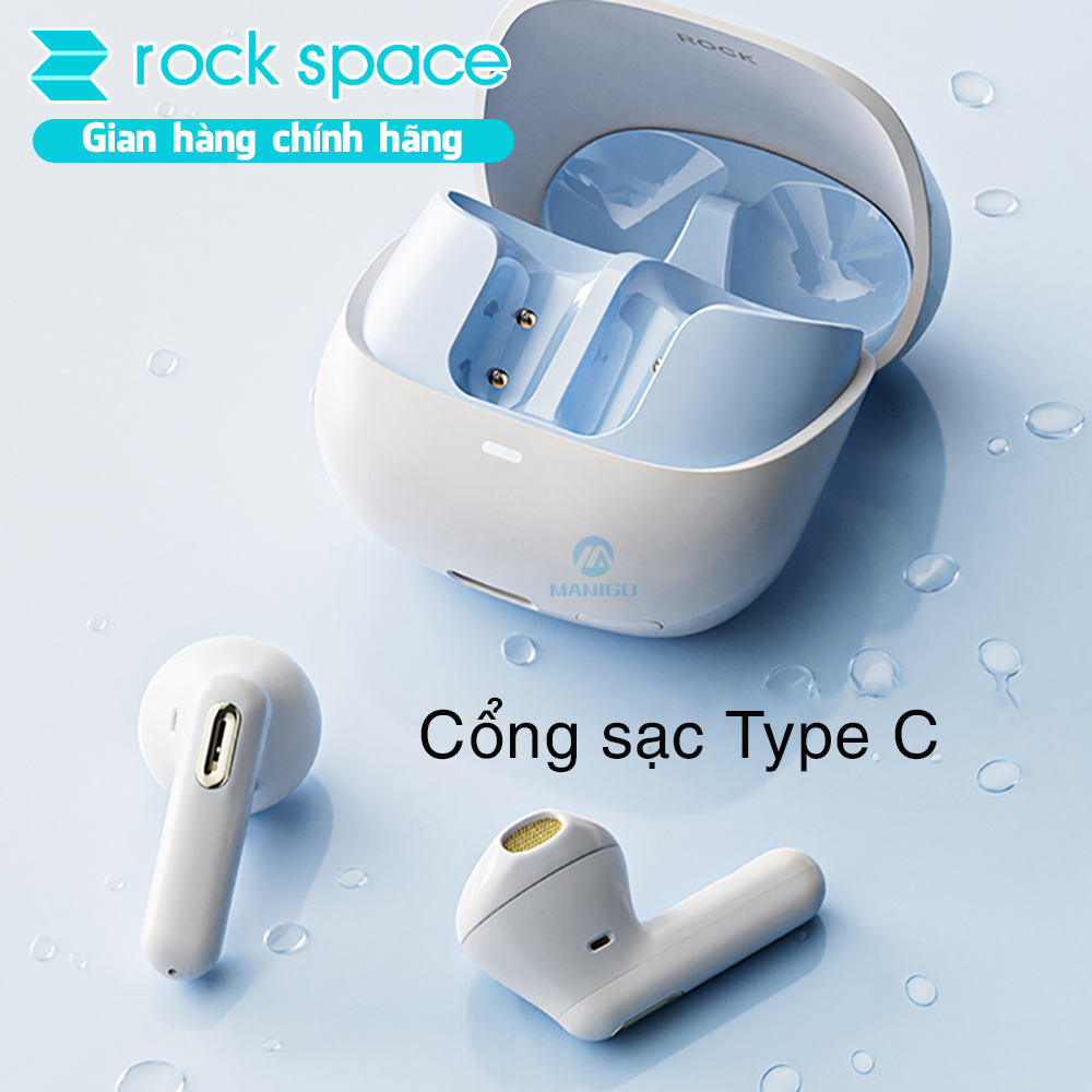 Tai nghe bluetooth 5.3 nhét tai TWS ROCK S3 Mini Wireless Bluetooth Earphones-Hàng chính hãng Bảo hành 12 tháng lỗi 1 đổi 1